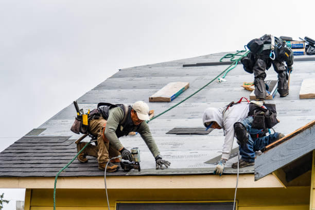 Professional Gutter Installation technician working in Berkey, OH